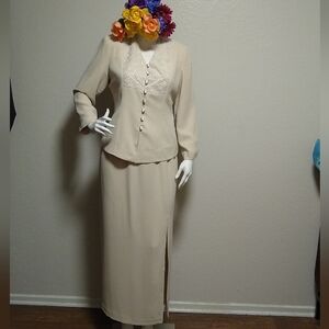 Donna Morgan 2 Piece Skirt Jacket Set Large 12